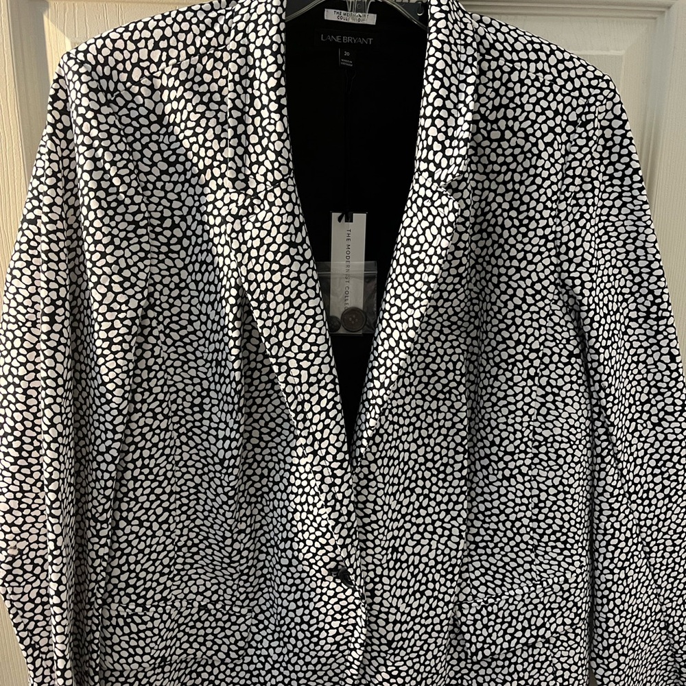 Lane Bryant Black and White Blazer